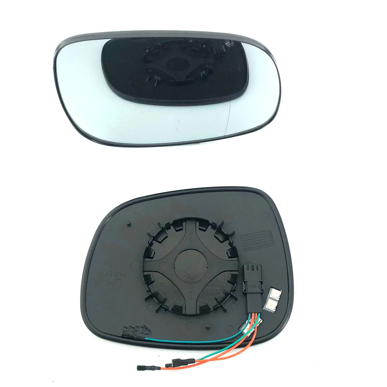 Clip on Wing Mirror Glass — Left Passenger Side