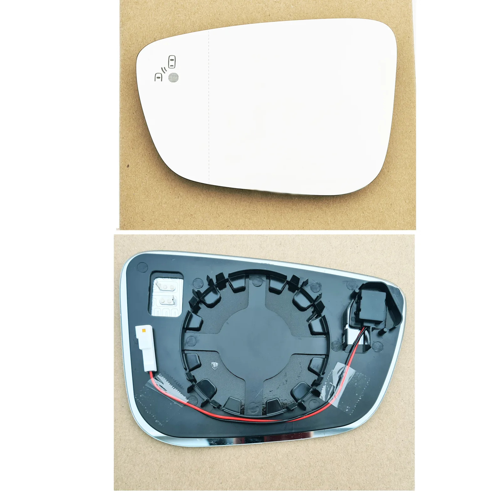 Clip on Wing Mirror Glass — Left Passenger Side