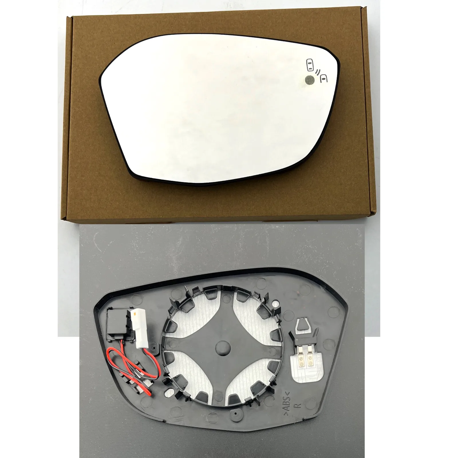 Clip on Wing Mirror Glass — Right Driver Side