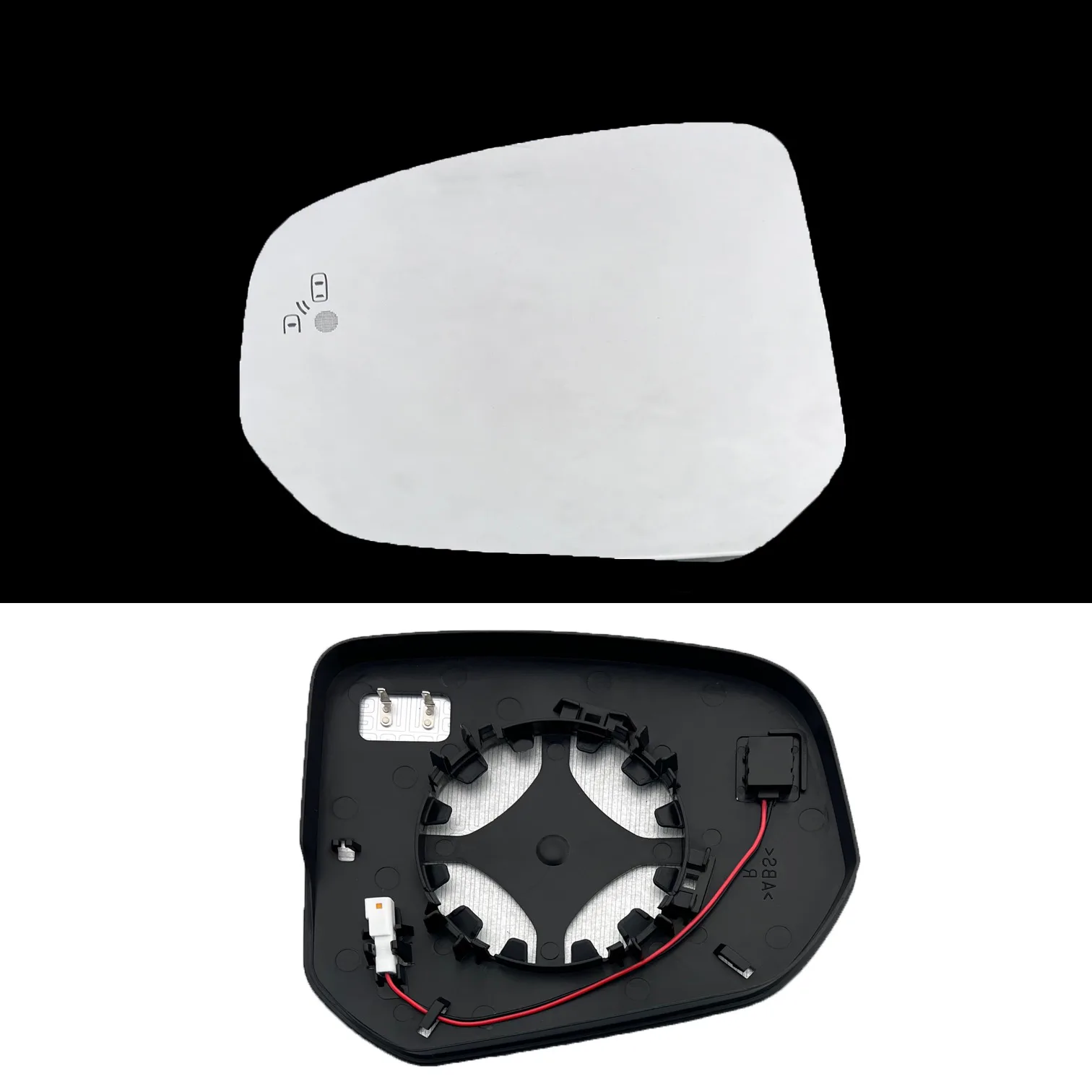 Ford Transit Connect Clip-on Wing Mirror Glass 2019 onwards — Heated, Wide Angle, Blind-Spot — Left Passenger Side