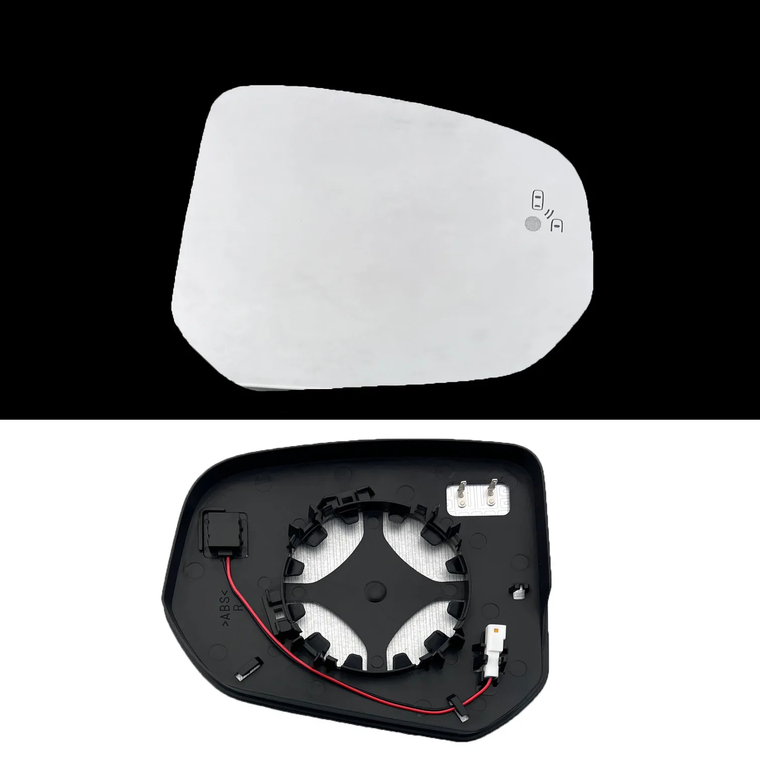 Ford Transit Tourneo Connect Clip-on Wing Mirror Glass 2019-2022 — Heated, Wide Angle, Chrome — Right Driver Side