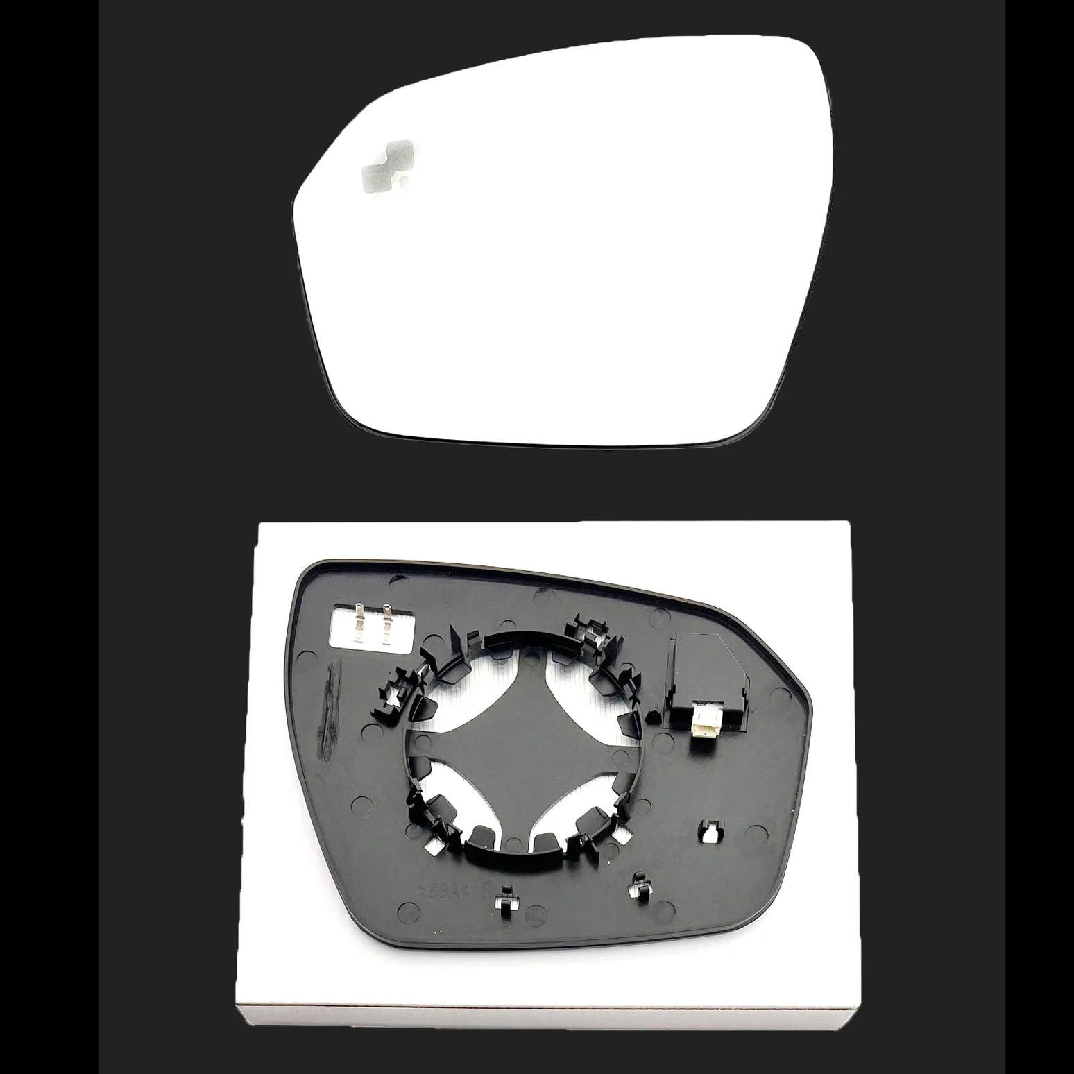 Clip on Wing Mirror Glass — Left Passenger Side
