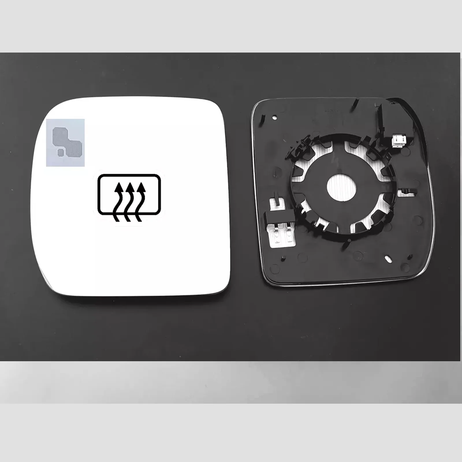 Clip on Wing Mirror Glass — Left Passenger Side