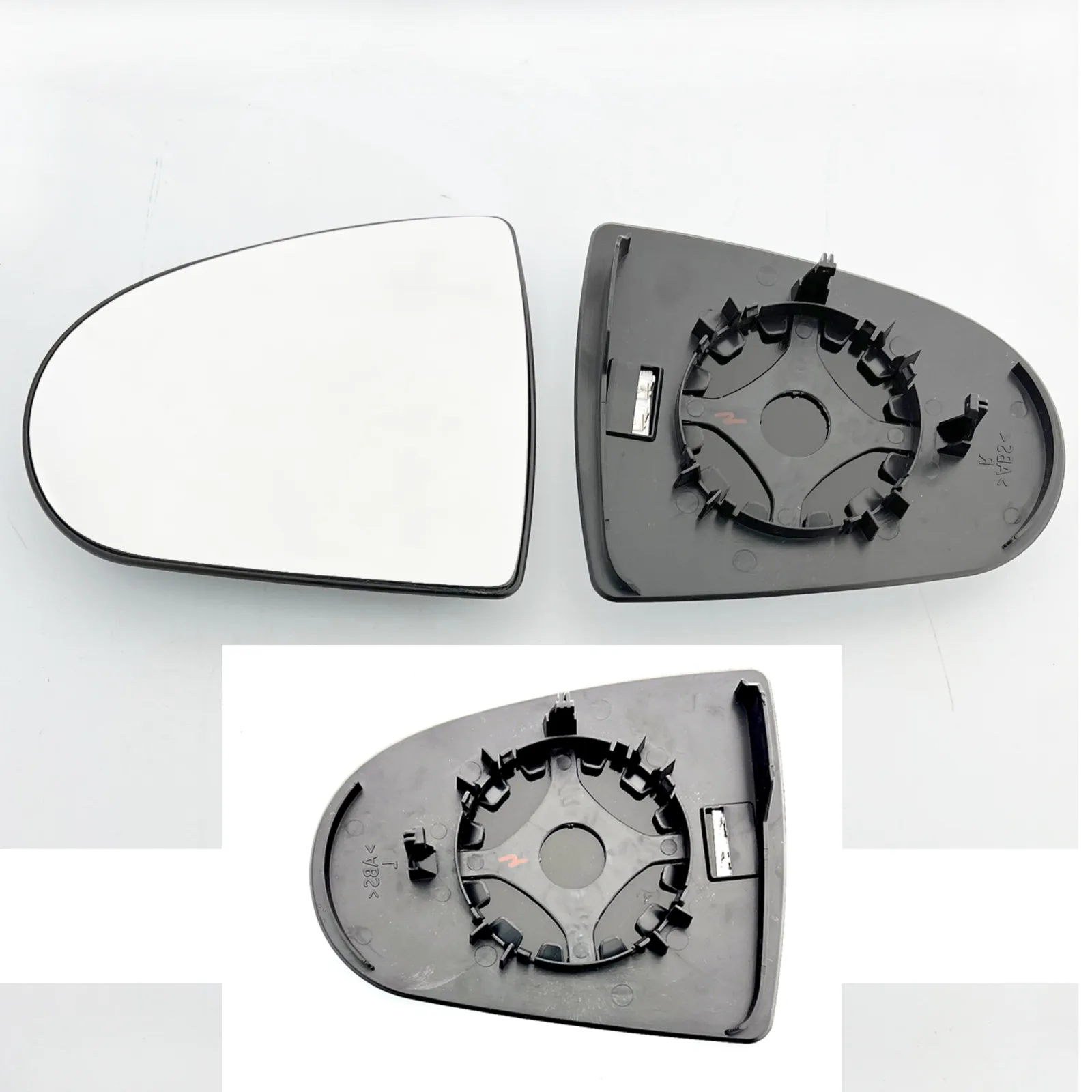 Clip on Wing Mirror Glass — Left Passenger Side