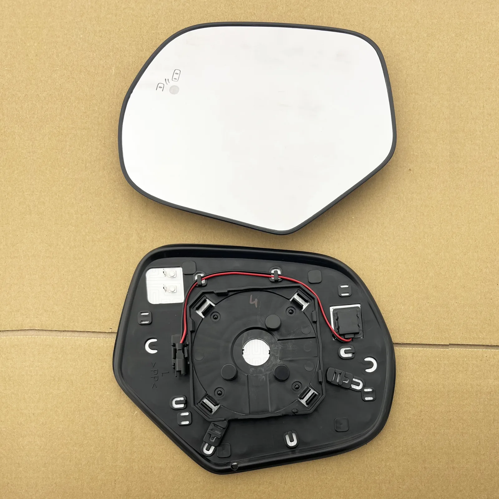 Mitsubishi L200 Clip-on Wing Mirror Glass 2020-2025 — Heated, Convex, Blind-Spot — Left Passenger Side
