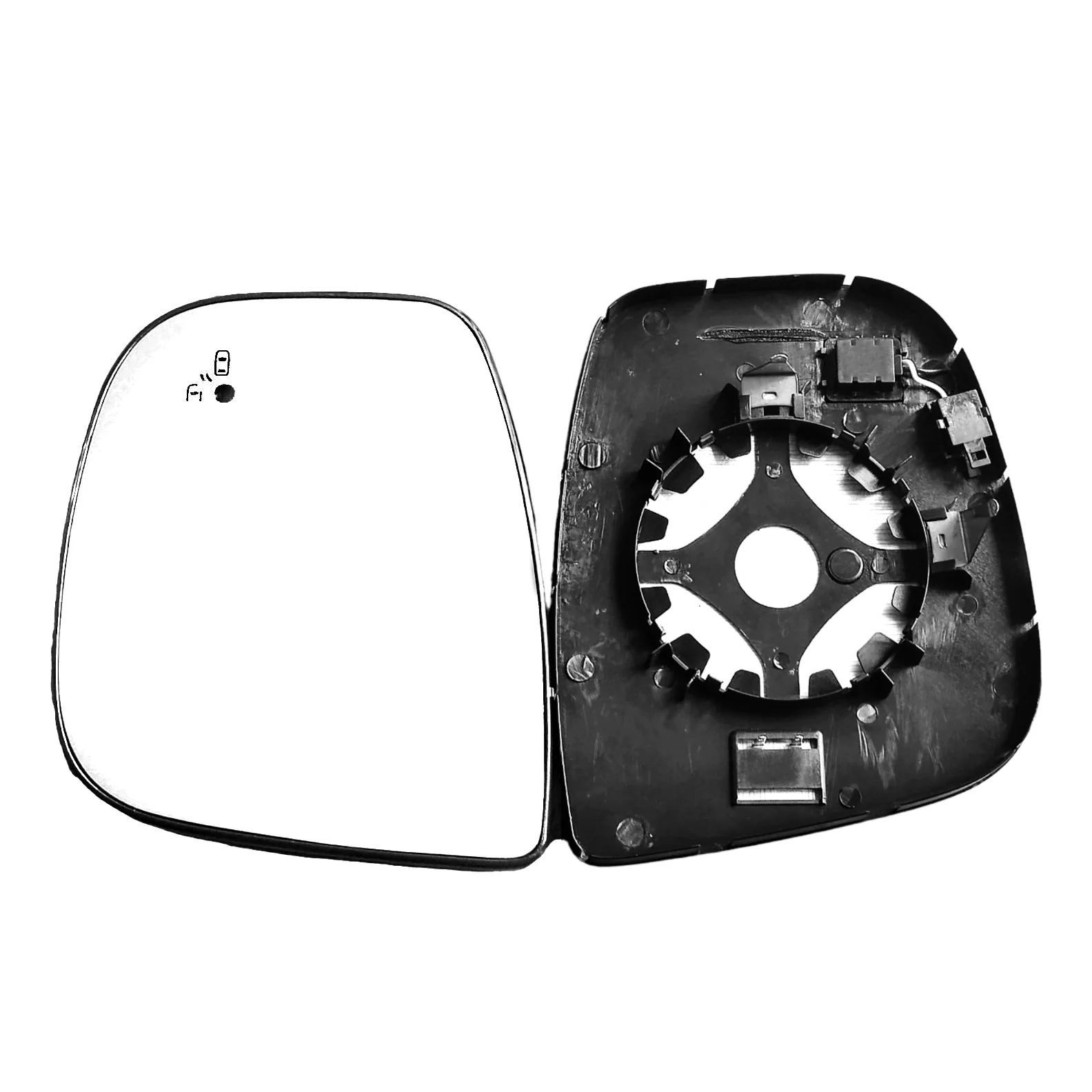 Clip on Wing Mirror Glass — Left Passenger Side