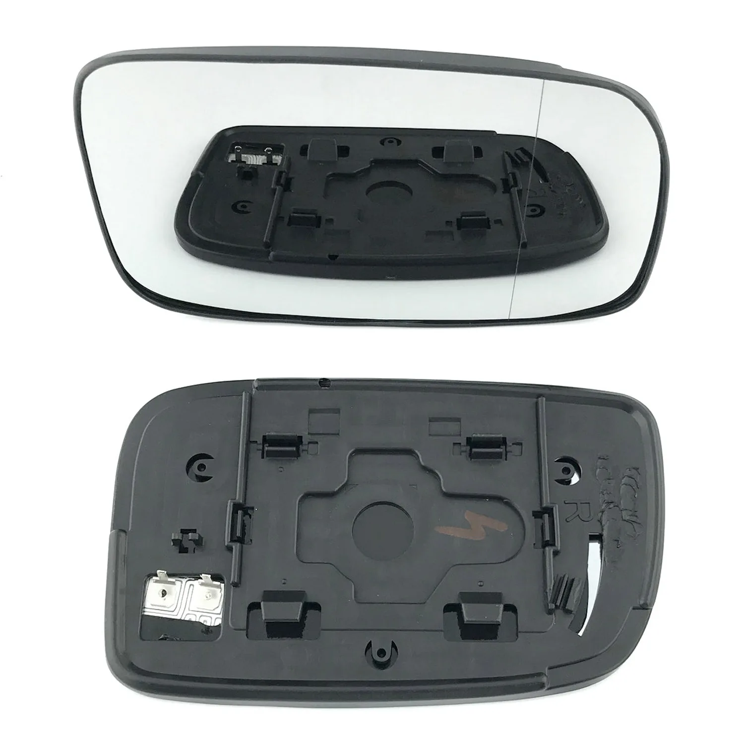 Toyota Prius Clip-on Wing Mirror Glass 2004-2008 — Heated, Wide Angle — Right Driver Side