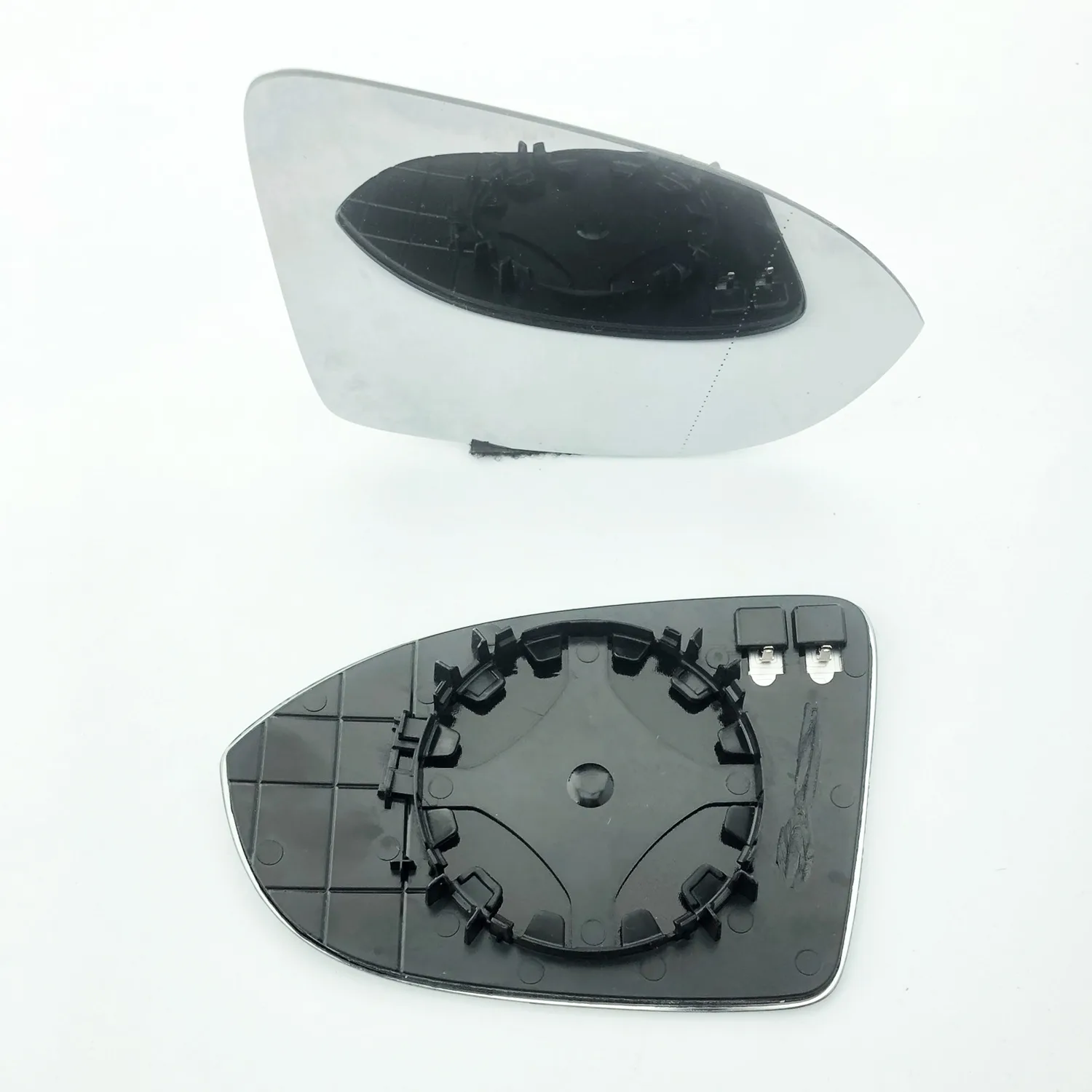 Volkswagen Golf Clip-on Wing Mirror Glass 2021 onwards — Heated, Wide Angle, Auto-Dimming — Right Driver Side