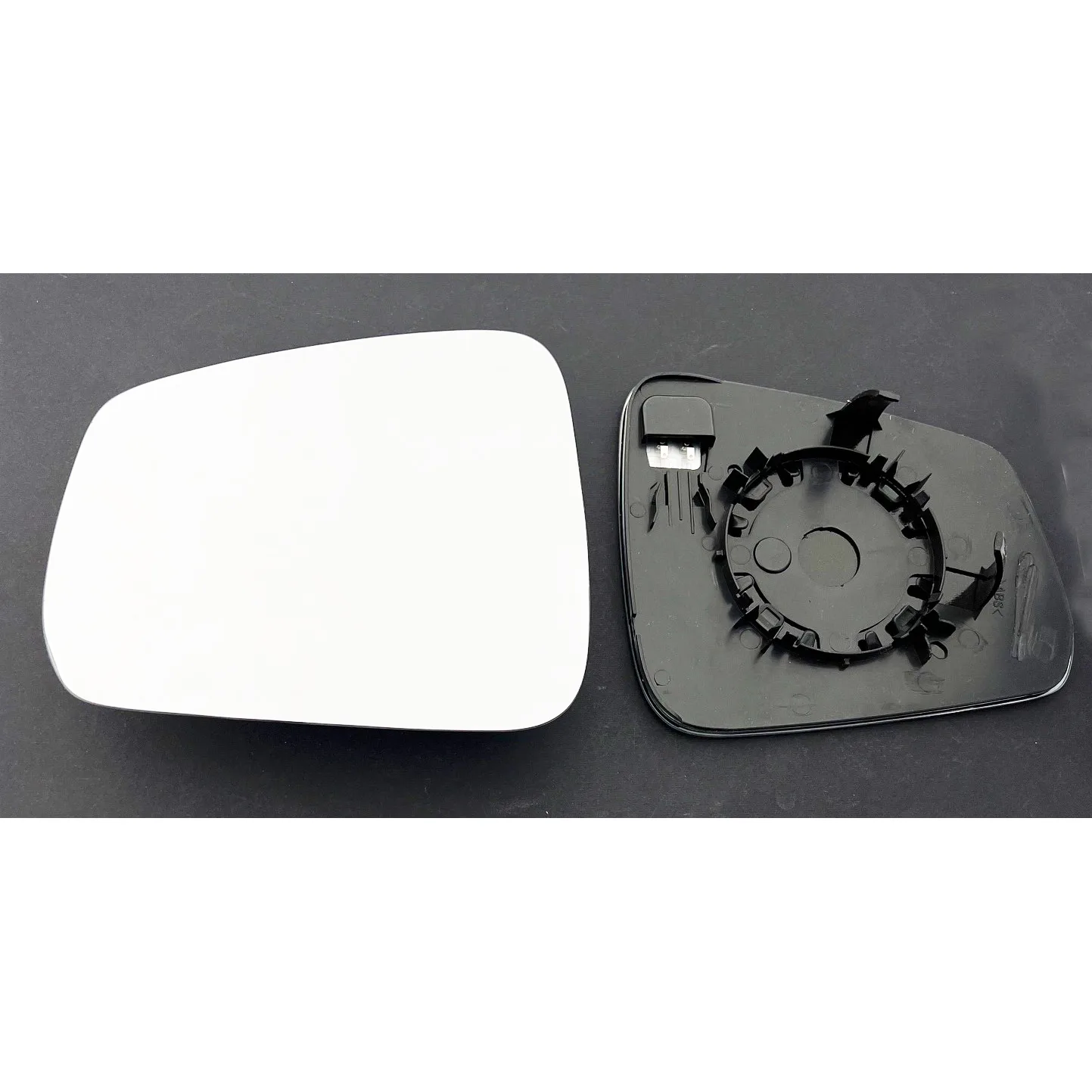 Volkswagen Caddy Clip-on Wing Mirror Glass 2022 onwards — Heated, Convex — Left Passenger Side
