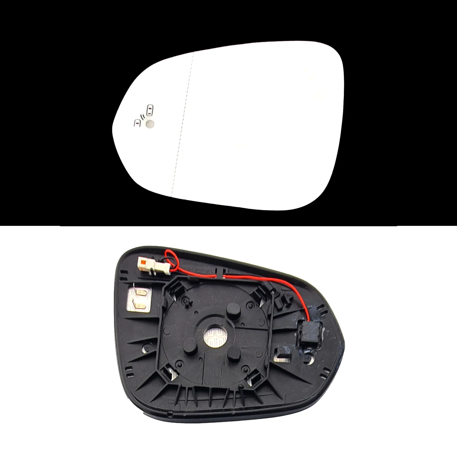 Clip on Wing Mirror Glass — Right Driver Side