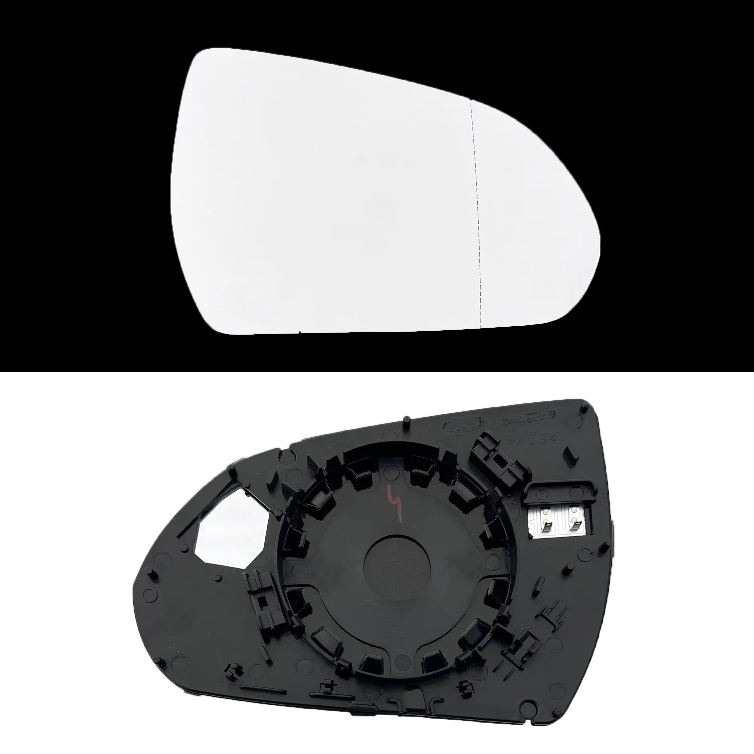 Clip on Wing Mirror Glass — Right Driver Side
