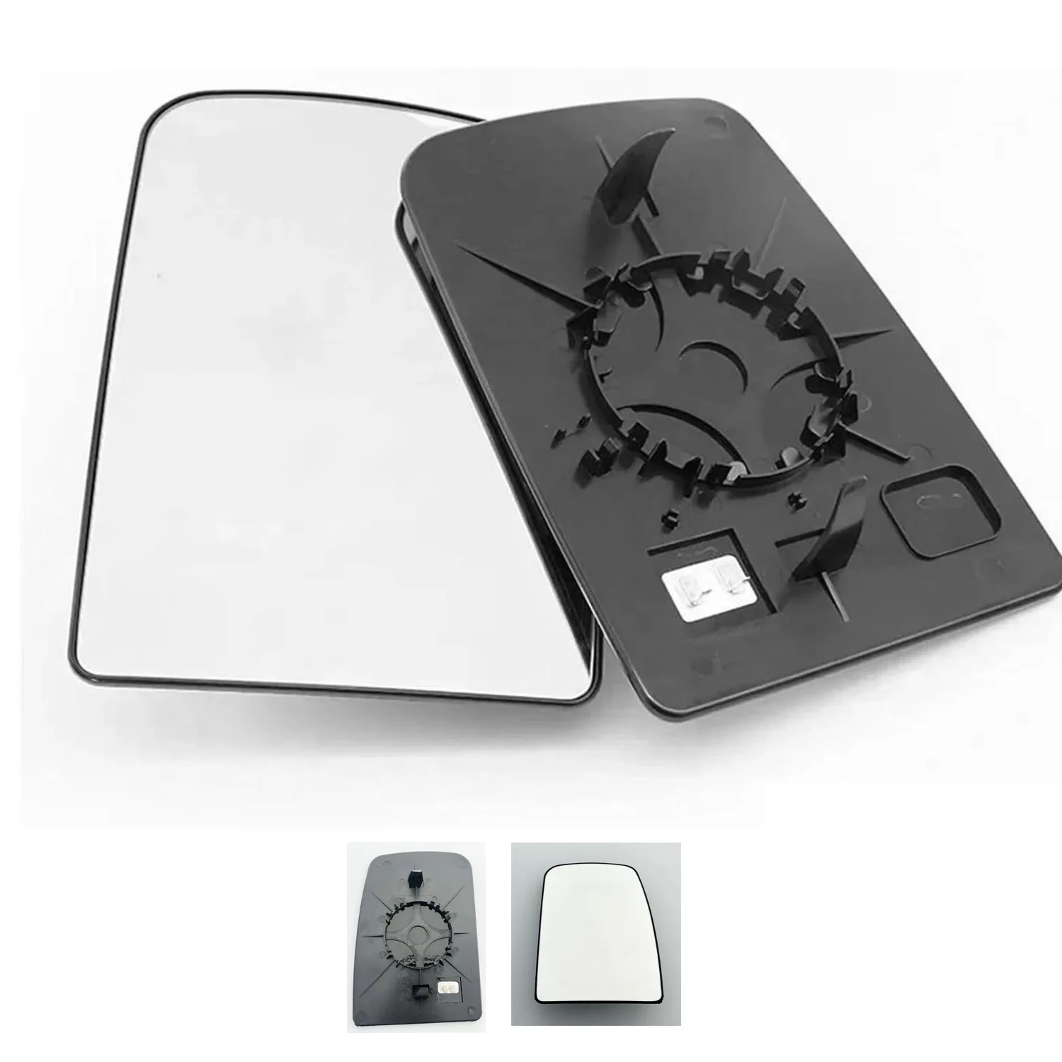 Clip on Wing Mirror Glass — Right Driver Side
