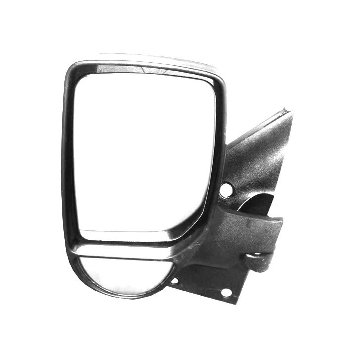 Ford Transit Complete Wing Mirror Unit 2000-2013 — Manual, Non-heated, Manual Folding, Short Arm, Twin Glass, Black Cover — Right Driver Side