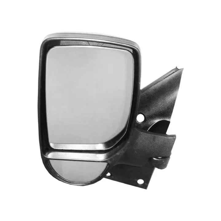 Ford Transit Complete Wing Mirror Unit 2000-2013 — Electric, Non-heated, Manual Folding, Short Arm, Indicator, Twin Glass, Black Cover — Right Driver Side