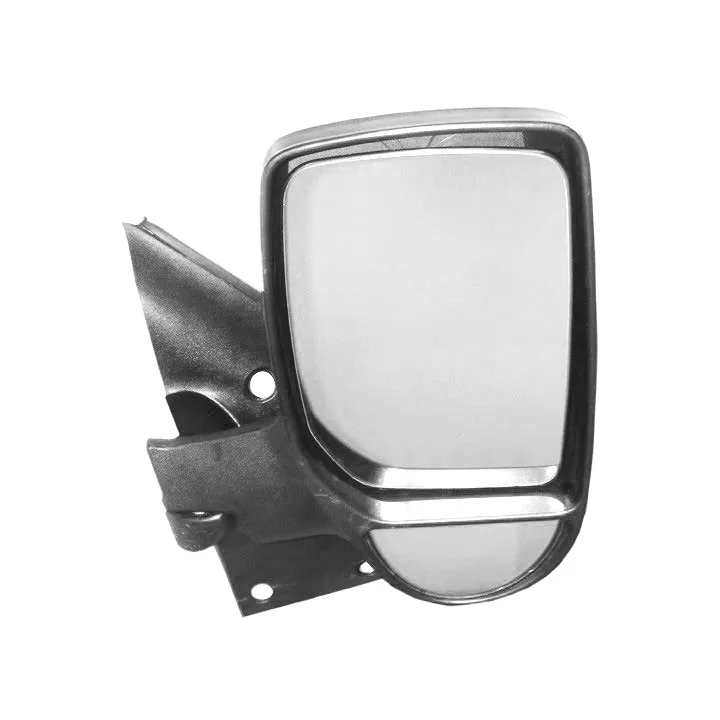 Ford Transit Complete Wing Mirror Unit 2000-2013 — Electric, Non-heated, Manual Folding, Short Arm, Indicator, Twin Glass, Black Cover — Left Passenger Side