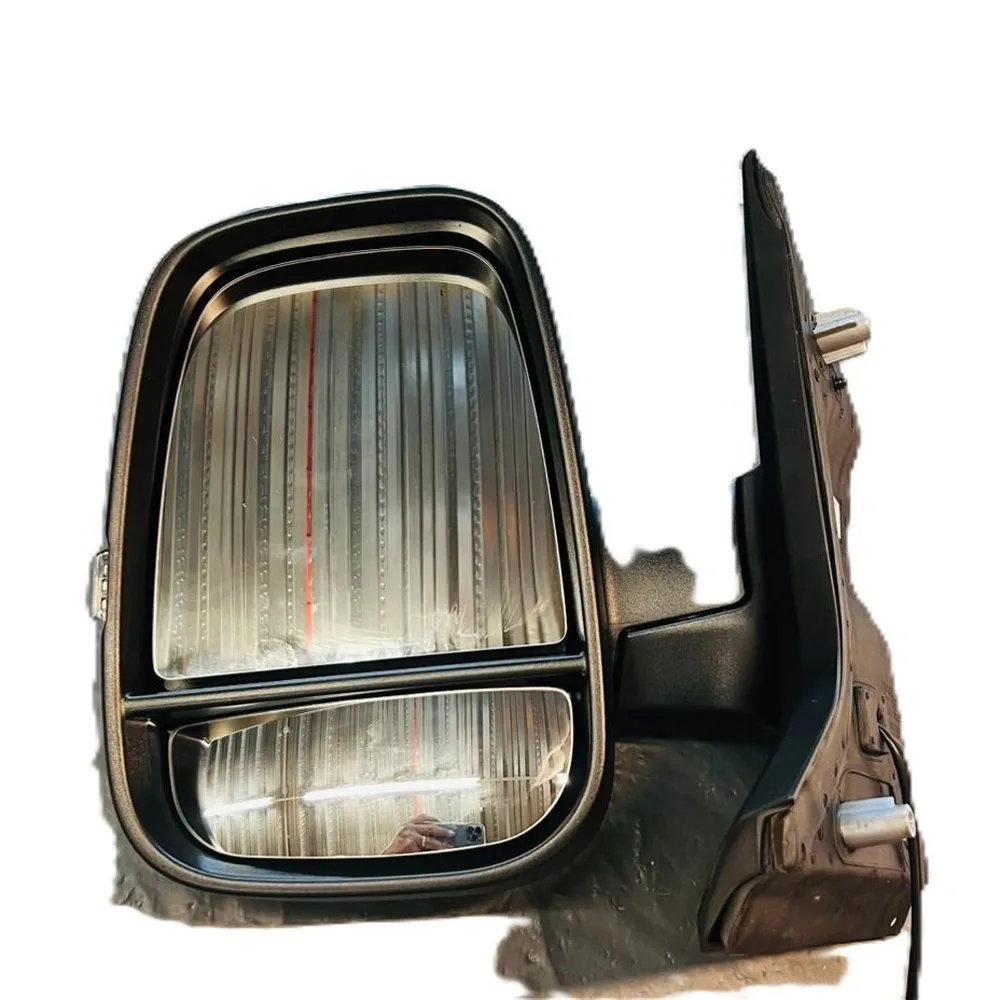Maxus Deliver 9 Complete Wing Mirror Unit 2020 onwards — Electric, Heated, Manual Folding, Short Arm, Temp Sensor, Indicator, Puddle Light, Black Cover — Left Passenger Side