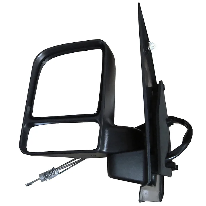Ford Transit Connect Complete Wing Mirror Unit 2000-2013 — Manual, Non-heated, Manual Folding, Twin Glass, Black Cover — Left Passenger Side