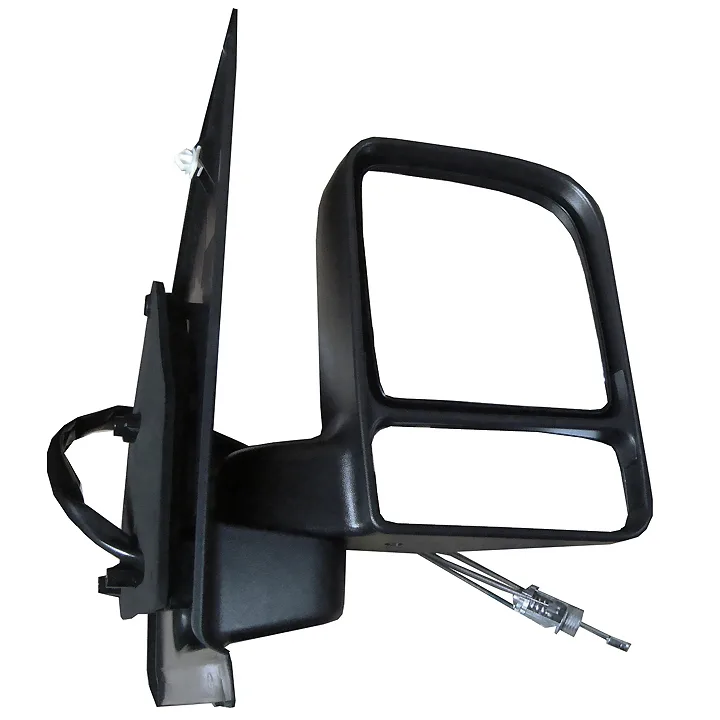 Ford Transit Connect Complete Wing Mirror Unit 2000-2013 — Manual, Non-heated, Manual Folding, Twin Glass, Black Cover — Right Driver Side