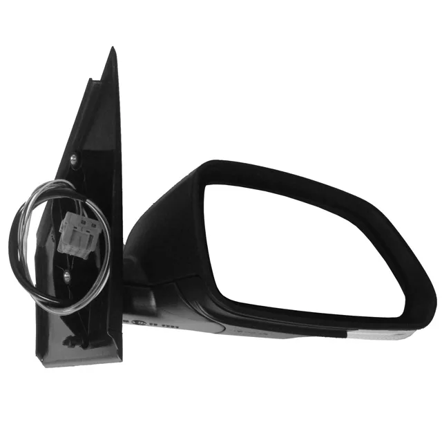 Volkswagen Polo Complete Wing Mirror Unit 2005-2010 — Manual, Heated, Manual Folding, Indicator, LED, Convex, Black Cover — Right Driver Side