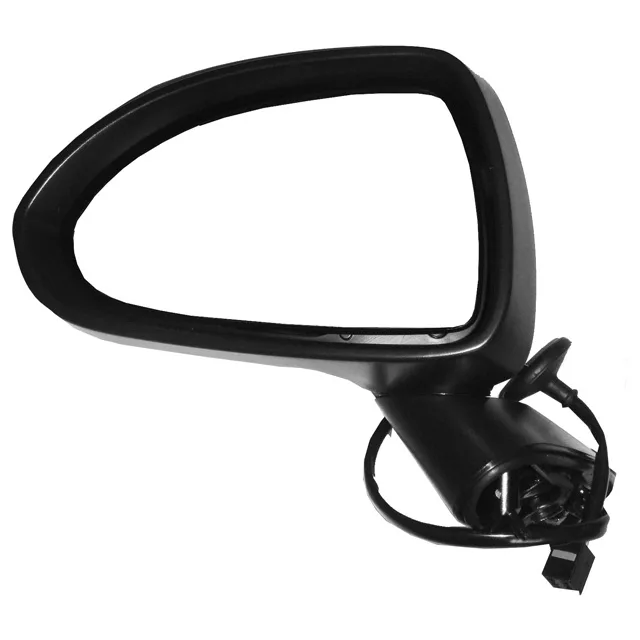 Vauxhall Corsa Complete Wing Mirror Unit 2007-2015 — Electric, Heated, Manual Folding, Wide Angle, Textured Primed Cover — Left Passenger Side