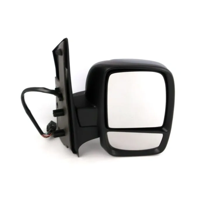 Citroen Dispatch Complete Wing Mirror Unit 2007-2015 — Electric, Heated, Manual Folding, Temp Sensor, Indicator, Puddle Light, Twin Glass, Black Cover — Right Driver Side