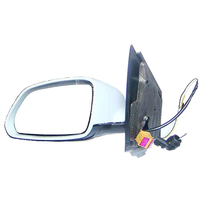 Volkswagen Polo Complete Wing Mirror Unit 2005-2010 — Manual, Non-heated, Manual Folding, Indicator, LED — Left Passenger Side