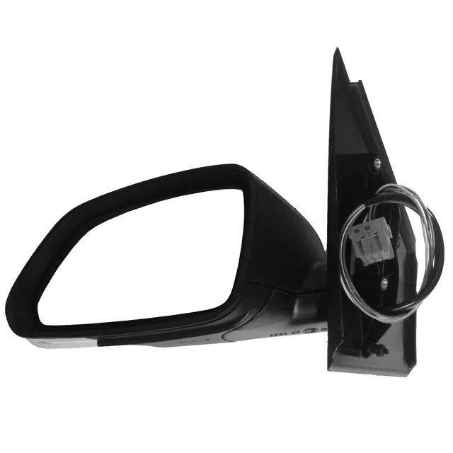 Volkswagen Polo Complete Wing Mirror Unit 2005-2010 — Manual, Heated, Manual Folding, Indicator, LED, Convex, Black Cover — Left Passenger Side