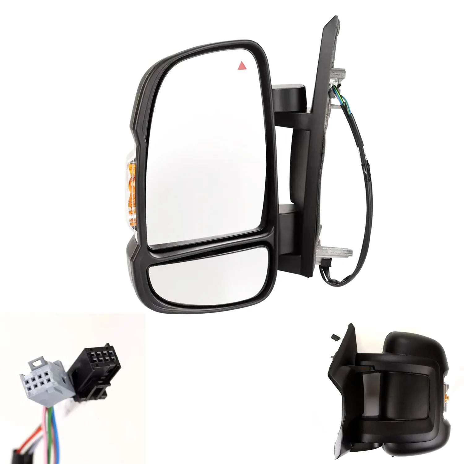 Fiat Ducato Complete Wing Mirror Unit 2006-2024 — Electric, Power Folding, Blind-Spot — Left Passenger Side