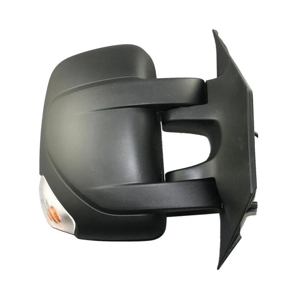 Renault Master Complete Wing Mirror Unit 2011-2024 — Manual, Non-heated, Manual Folding, Short Arm, Temp Sensor, Indicator, Twin Glass, Black Cover — Right Driver Side