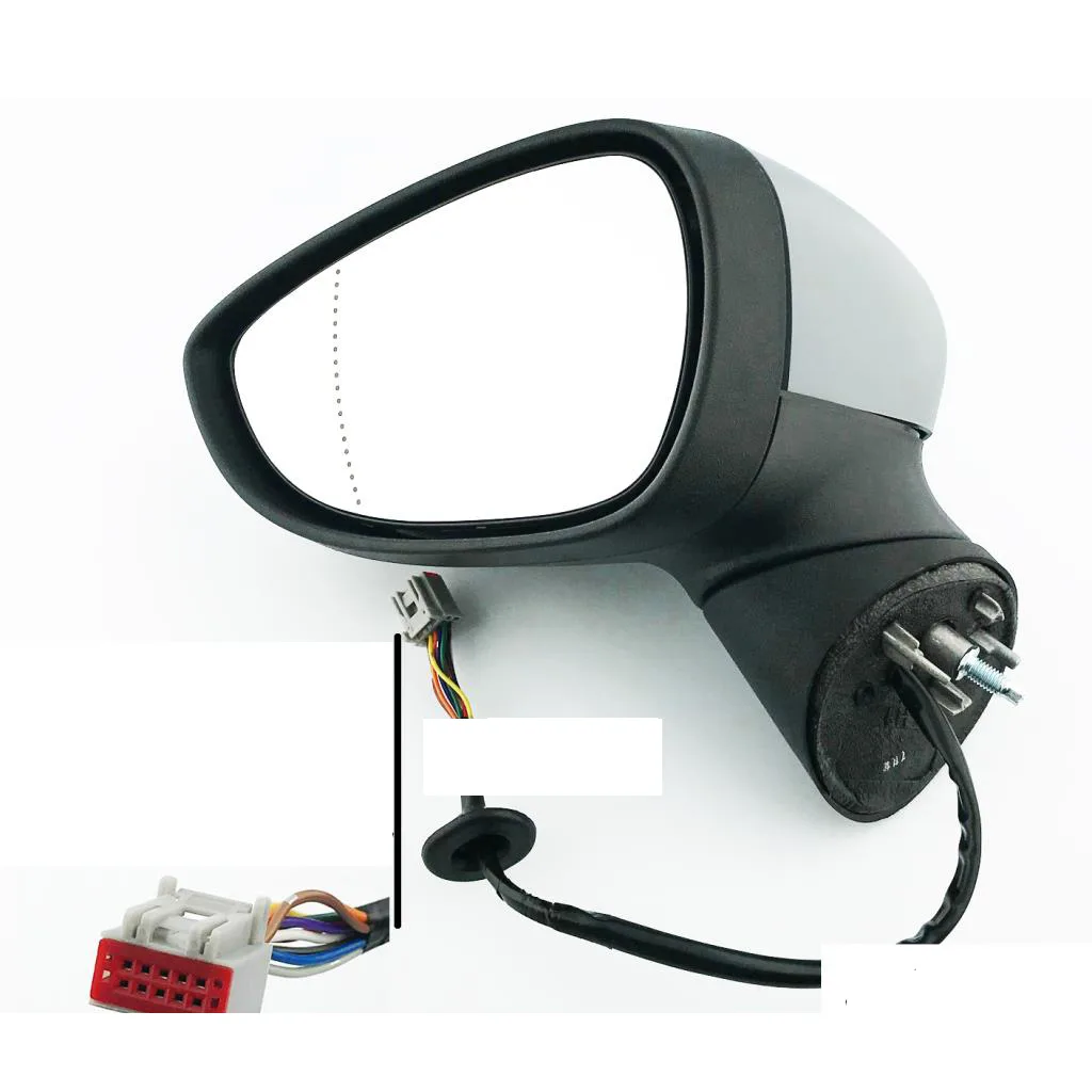 Ford Fiesta Complete Wing Mirror Unit 2013-2017 — Electric, Heated, Power Folding, Indicator, Puddle Light — Left Passenger Side