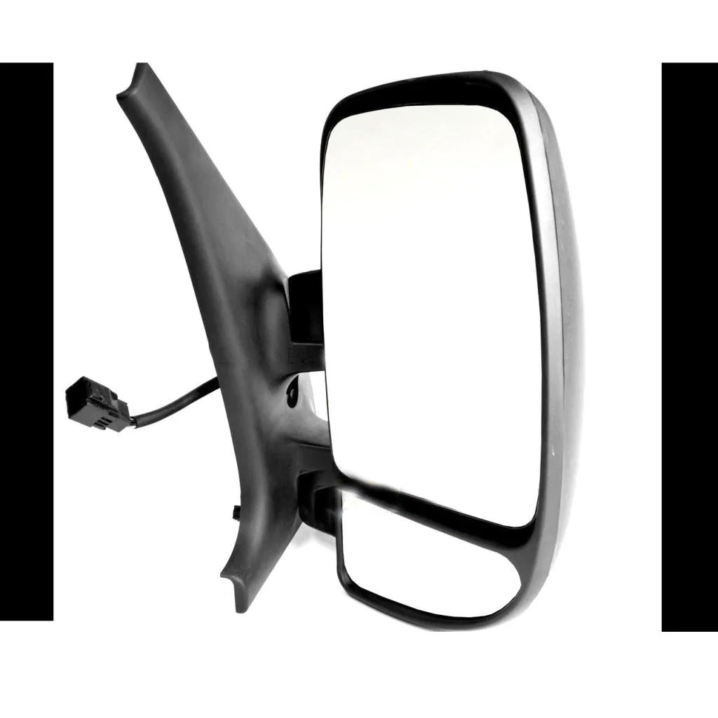 Vauxhall Movano Complete Wing Mirror Unit 1999-2010 — Electric, Non-heated, Manual Folding, Short Arm, Temp Sensor, Indicator, Twin Glass, Black Cover — Right Driver Side