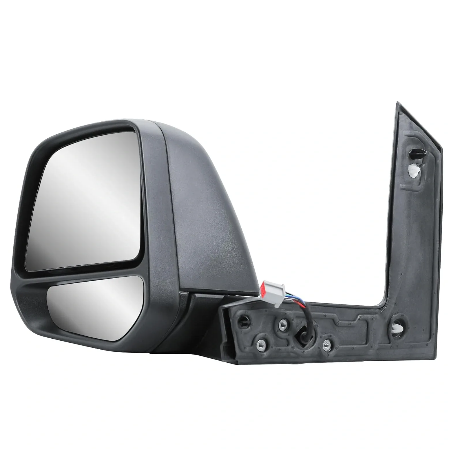 Ford Transit Connect Complete Wing Mirror Unit 2014-2018 — Electric, Heated, Manual Folding, Twin Glass, Primed Cover — Left Passenger Side