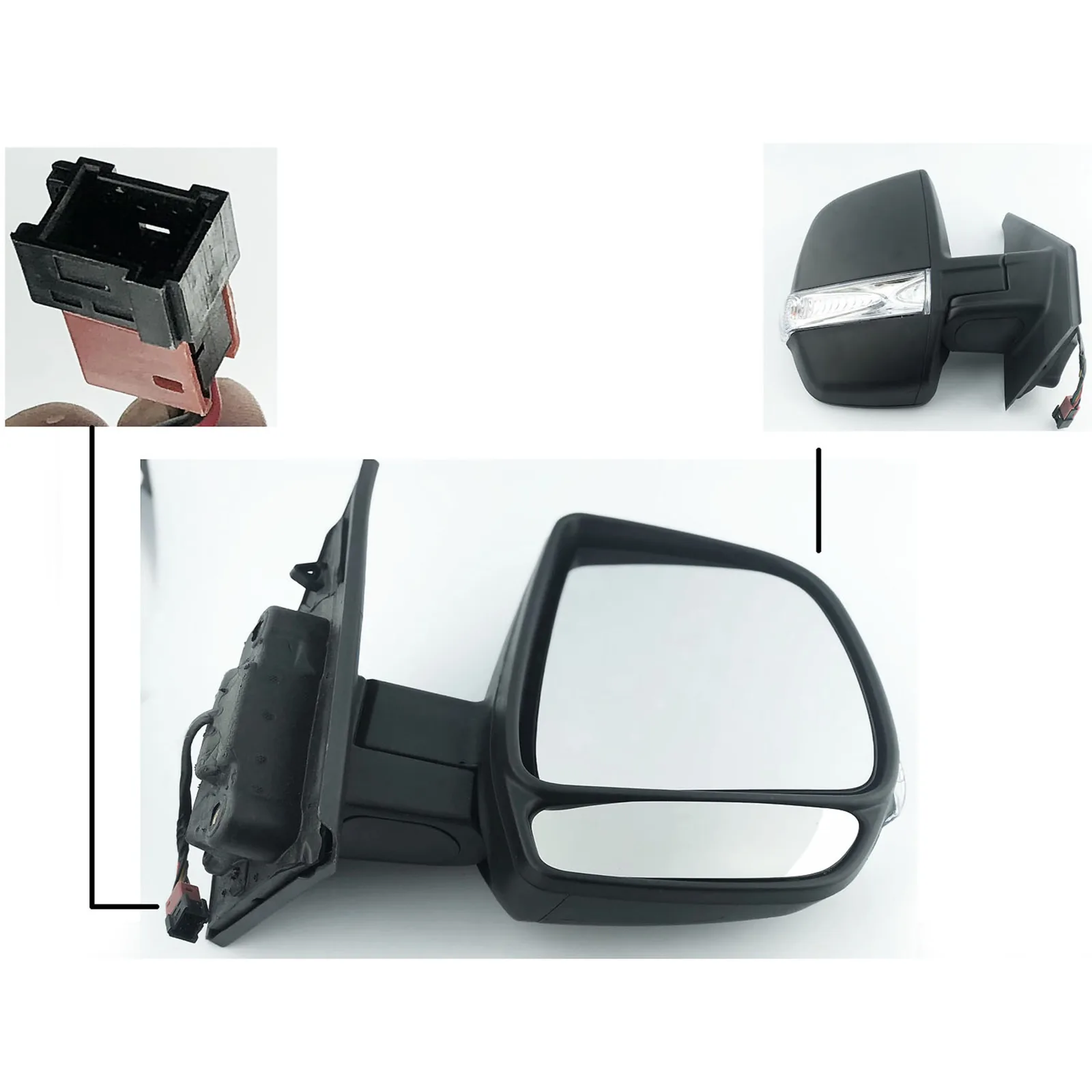 Vauxhall Combo Complete Wing Mirror Unit 2012-2018 — Electric, Heated, Manual Folding, Indicator, Twin Glass — Left Passenger Side