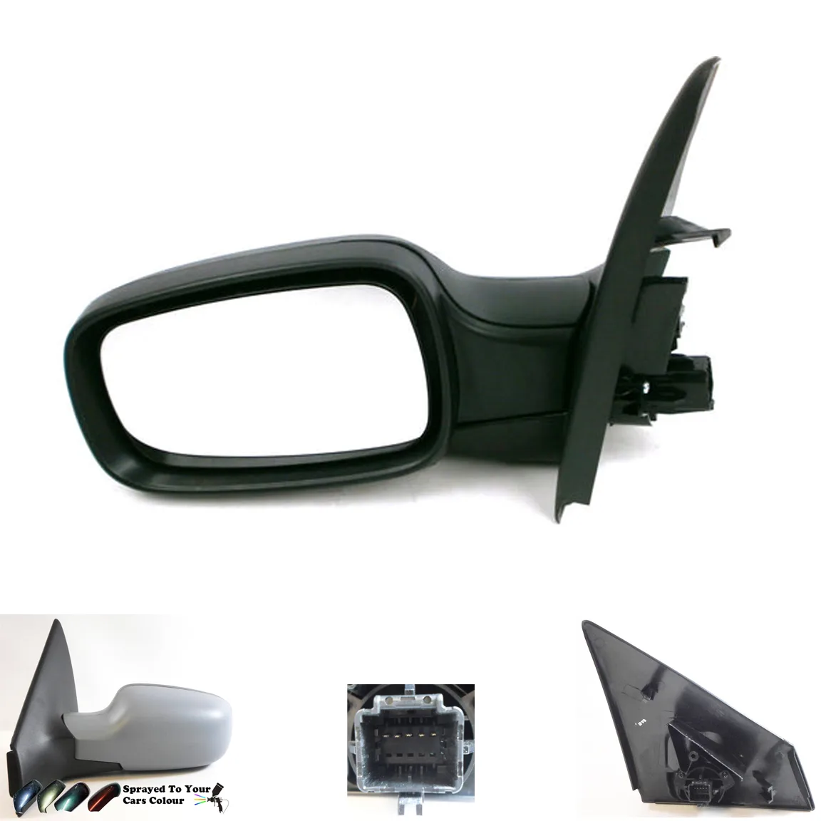 Renault Megane Complete Wing Mirror Unit 2002-2008 — Electric, Heated — Left Passenger Side