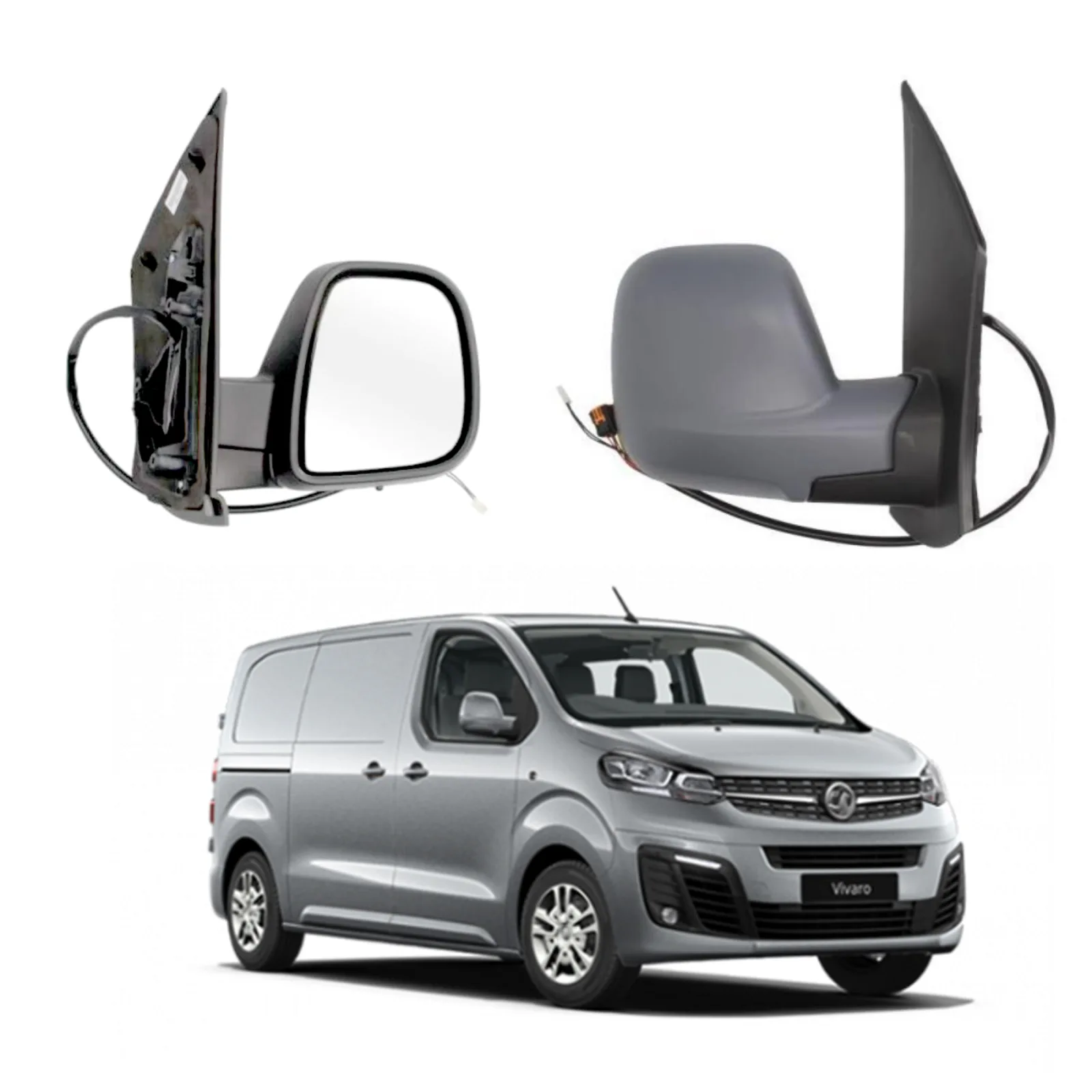 Citroen Dispatch Complete Wing Mirror Unit 2016-2025 — Electric, Heated, Manual Folding, Indicator, Puddle Light, Blind-Spot, Convex — Left Passenger Side
