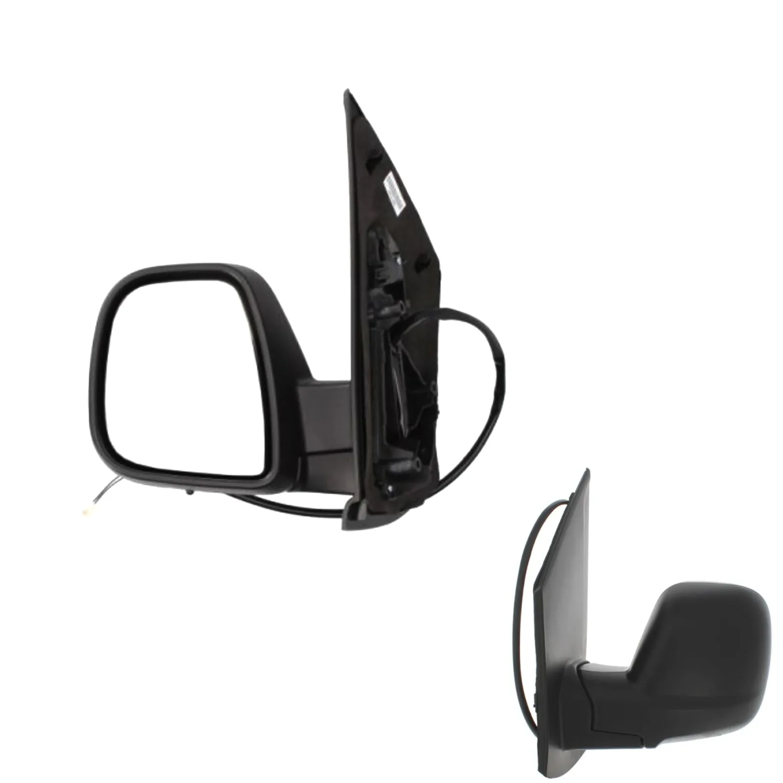 Peugeot Expert Complete Wing Mirror Unit 2016-2022 — Electric, Heated, Manual Folding, Long Arm, Temp Sensor, Indicator, Puddle Light, Convex, Black Cover — Left Passenger Side