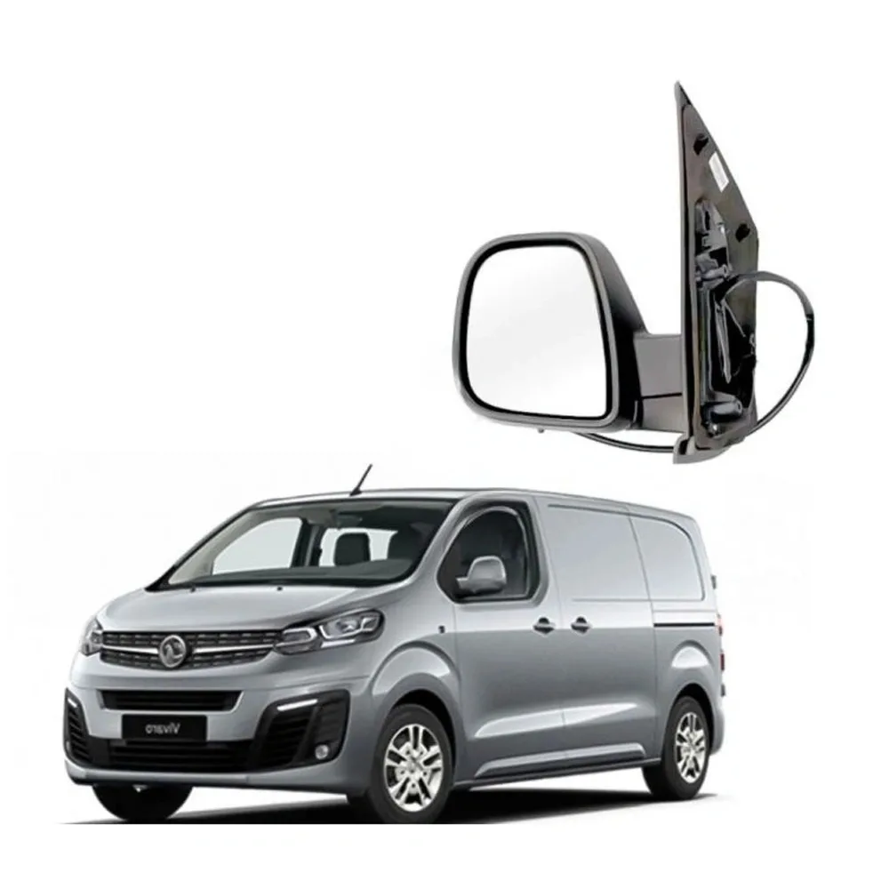 Peugeot Expert Complete Wing Mirror Unit 2016-2025 — Electric, Heated, Manual Folding, Convex, Primed Cover — Left Passenger Side