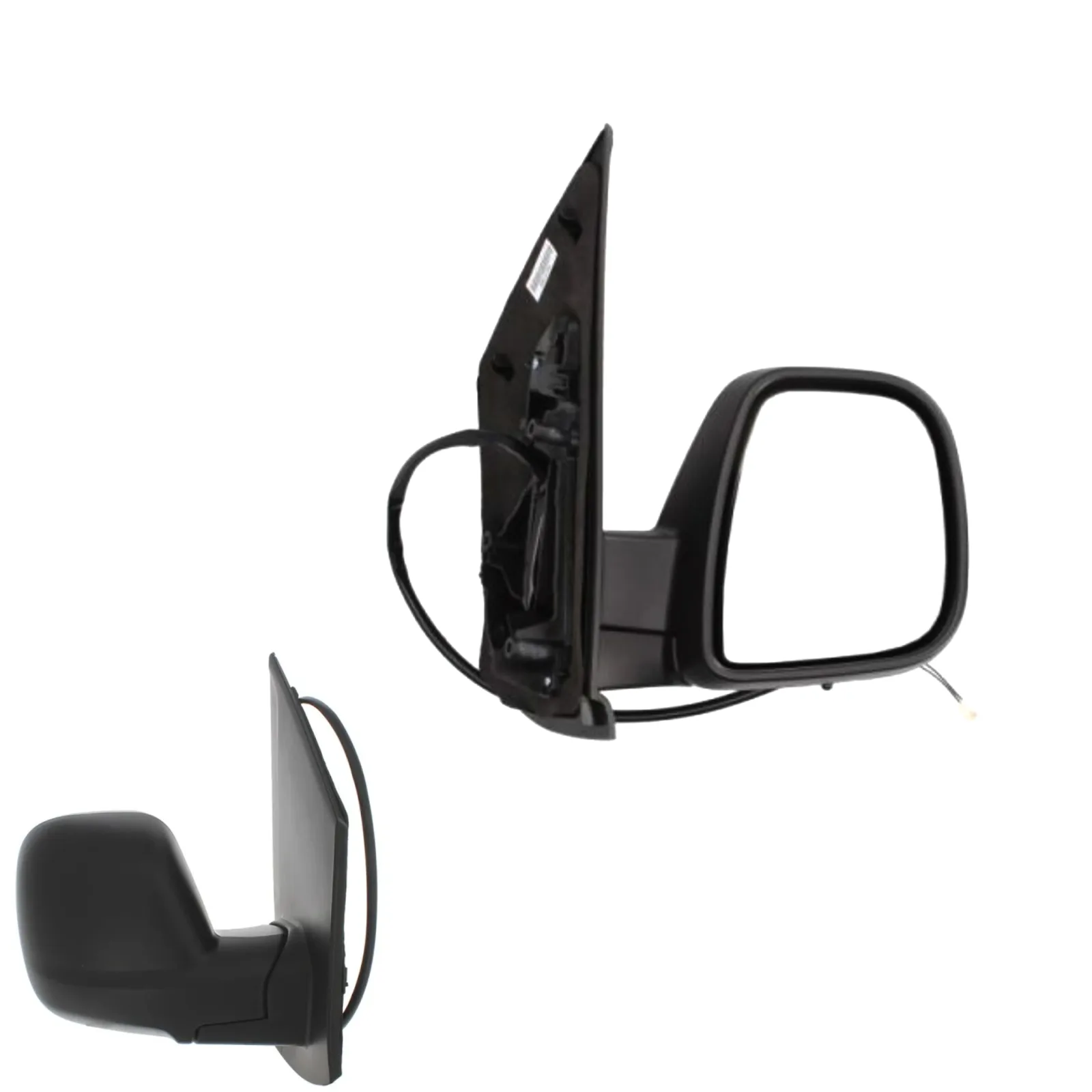 Peugeot Expert Complete Wing Mirror Unit 2016-2022 — Electric, Heated, Manual Folding, Temp Sensor, Indicator, Puddle Light, Convex, Black Cover — Right Driver Side
