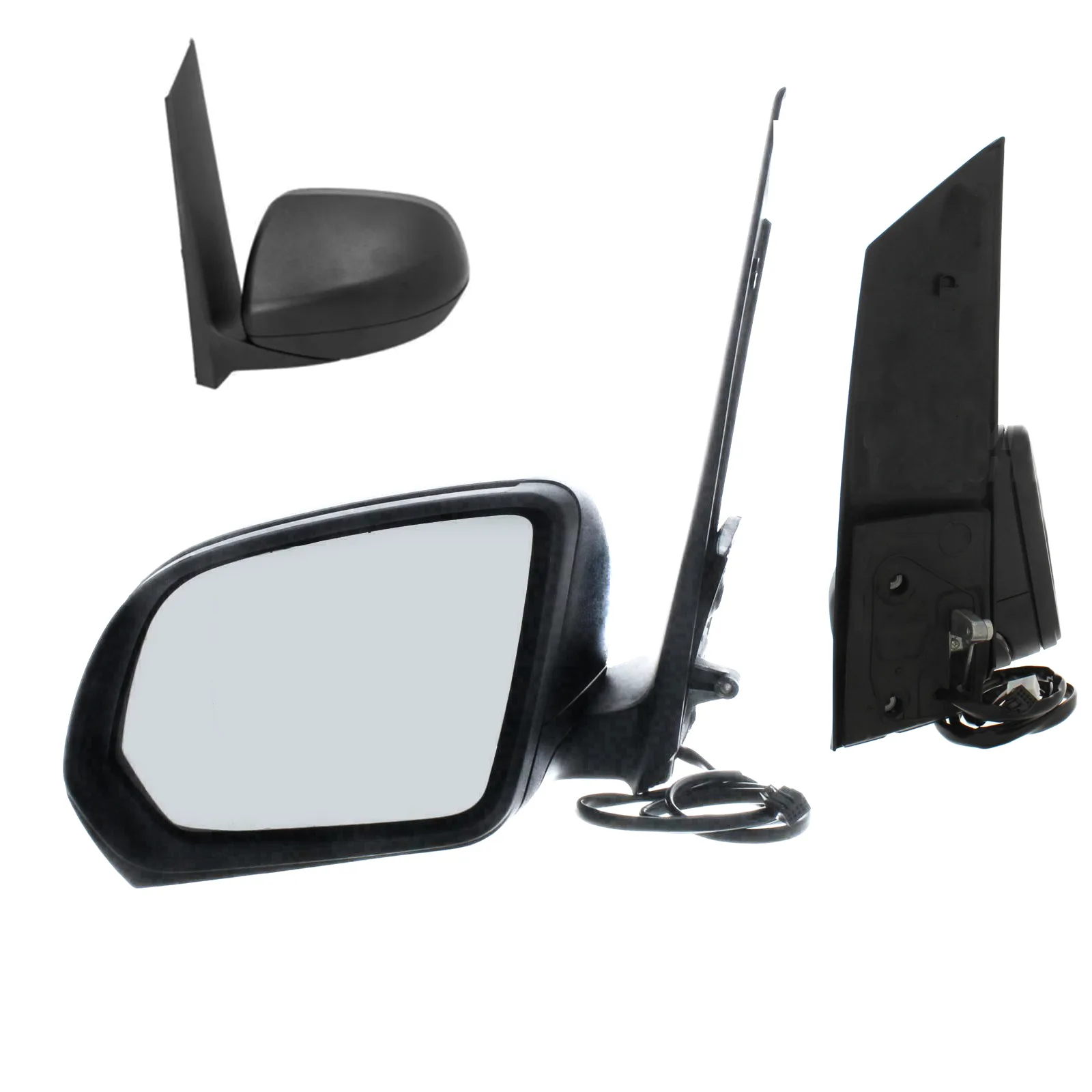Mercedes Vito Complete Wing Mirror Unit 2015-2025 — Electric, Heated, Power Folding, Wide Angle, Textured Black Cover — Left Passenger Side