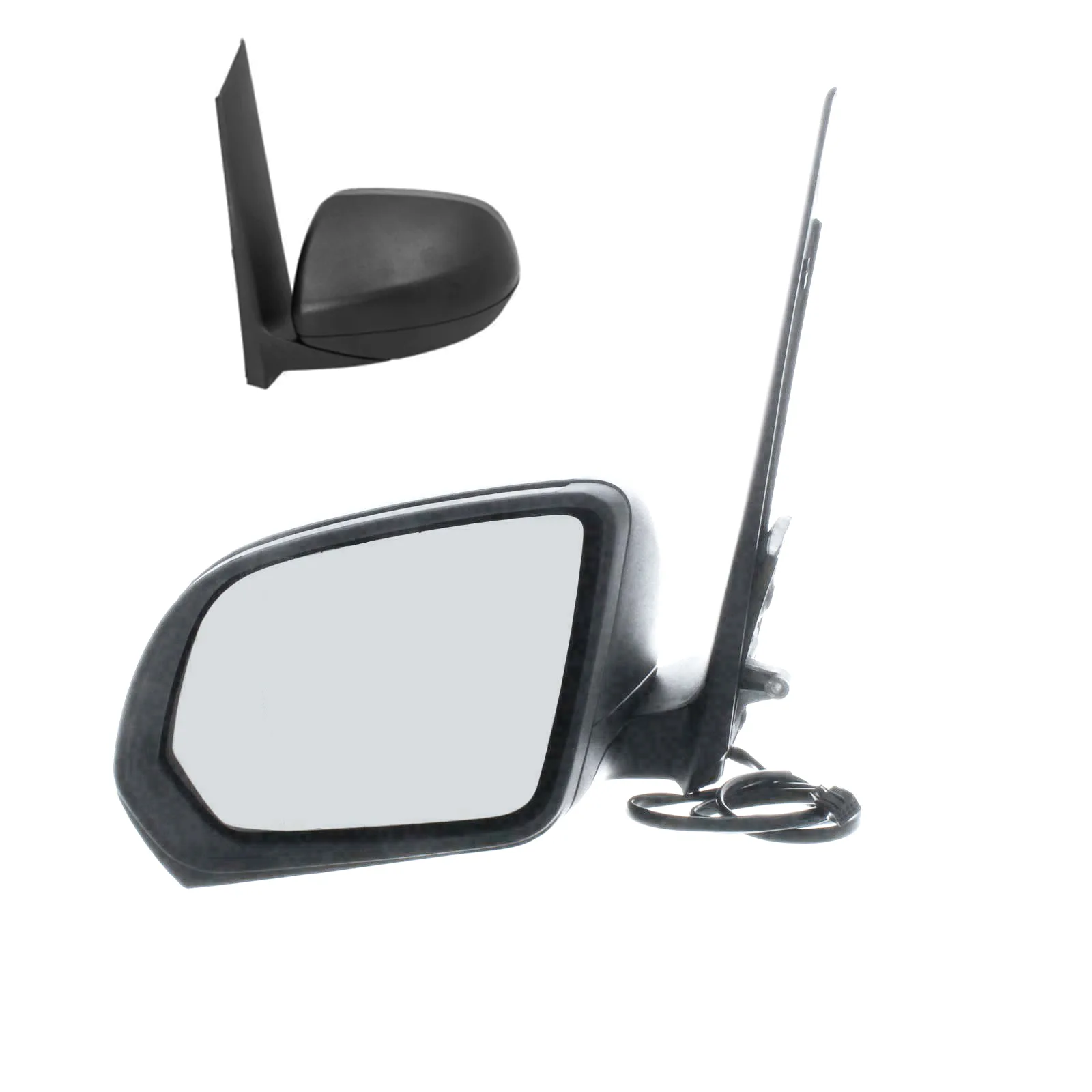 Mercedes Vito Complete Wing Mirror Unit 2015-2025 — Electric, Heated, Manual Folding, Wide Angle, Textured Black Cover — Left Passenger Side