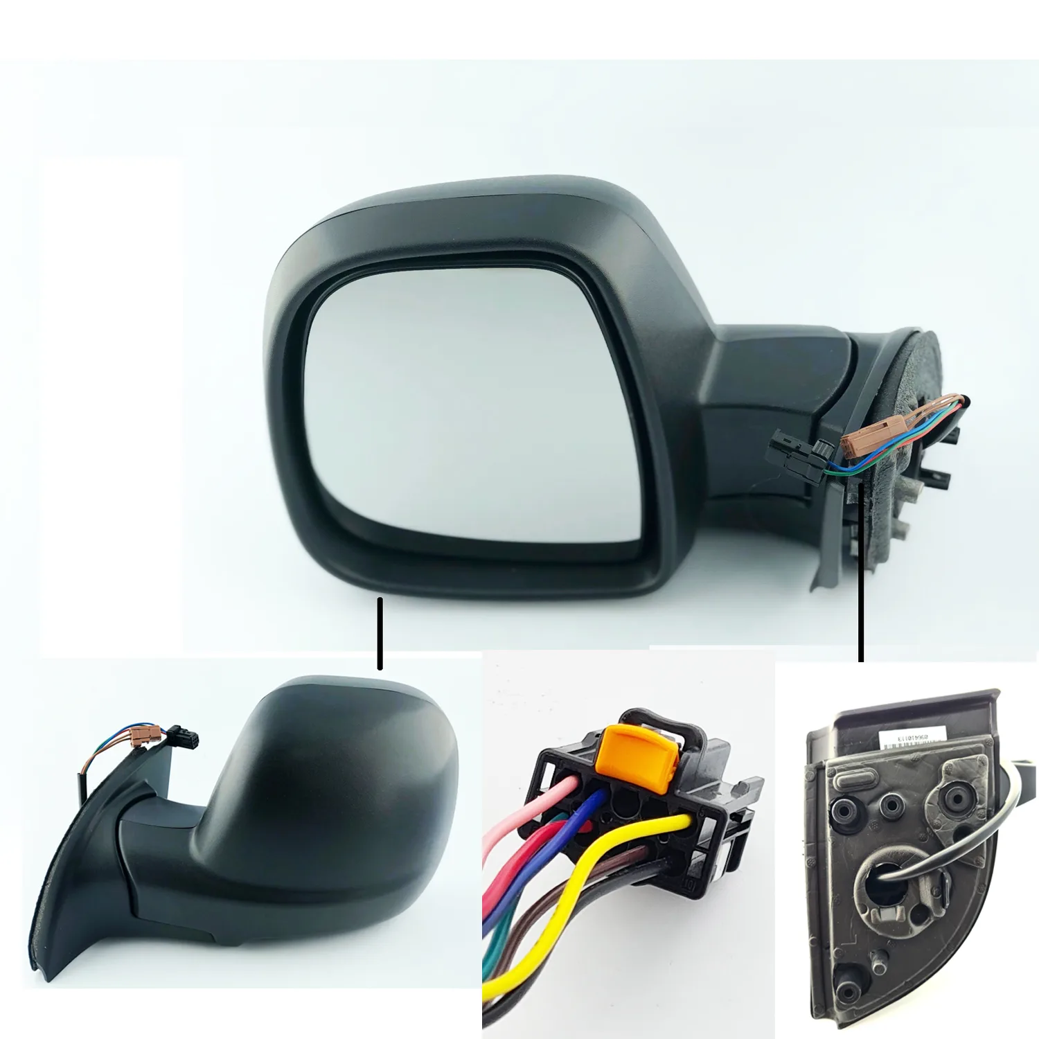 Citroen Berlingo Complete Wing Mirror Unit 2019 onwards — Electric, Heated, Power Folding, Temp Sensor, Indicator, Puddle Light, Convex — Right Driver Side