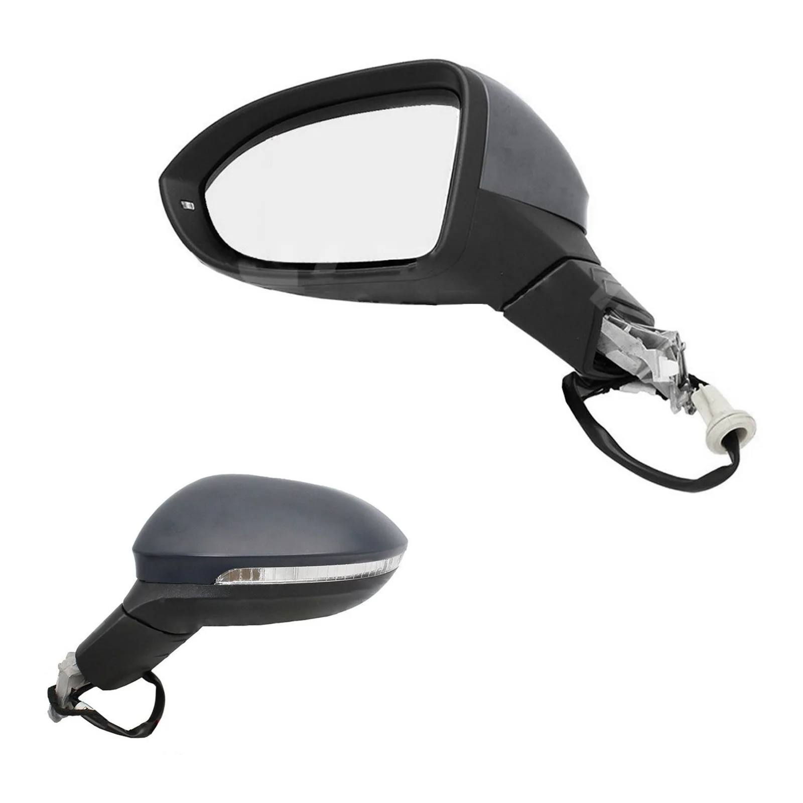 Volkswagen Golf Complete Wing Mirror Unit 2021 onwards — Electric, Heated, Indicator — Left Passenger Side