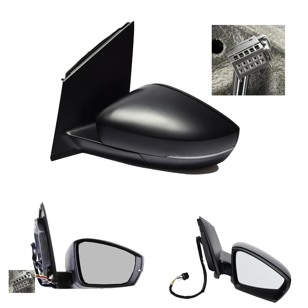 Volkswagen Polo Complete Wing Mirror Unit 2015-2017 — Electric, Heated, Indicator — Right Driver Side