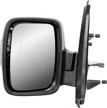 Renault Trafic Complete Wing Mirror Unit 2022 onwards — Electric, Heated, Manual Folding, Temp Sensor, Indicator, LED, Wide Angle, Black Cover — Left Passenger Side
