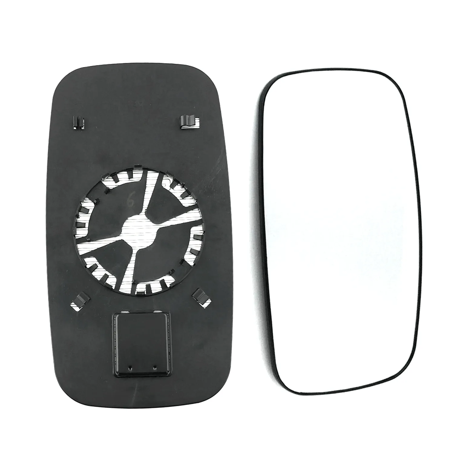 Clip on Wing Mirror Glass — Left Passenger Side