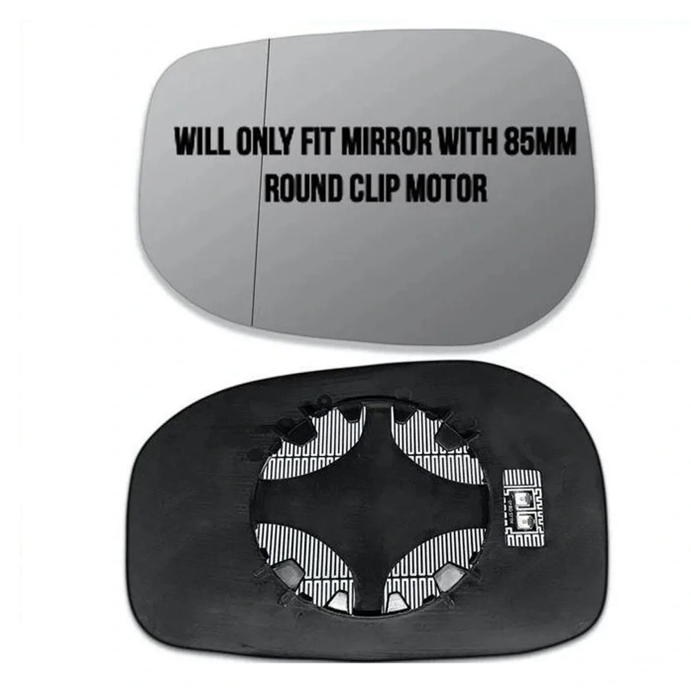 Clip on Wing Mirror Glass — Left Passenger Side