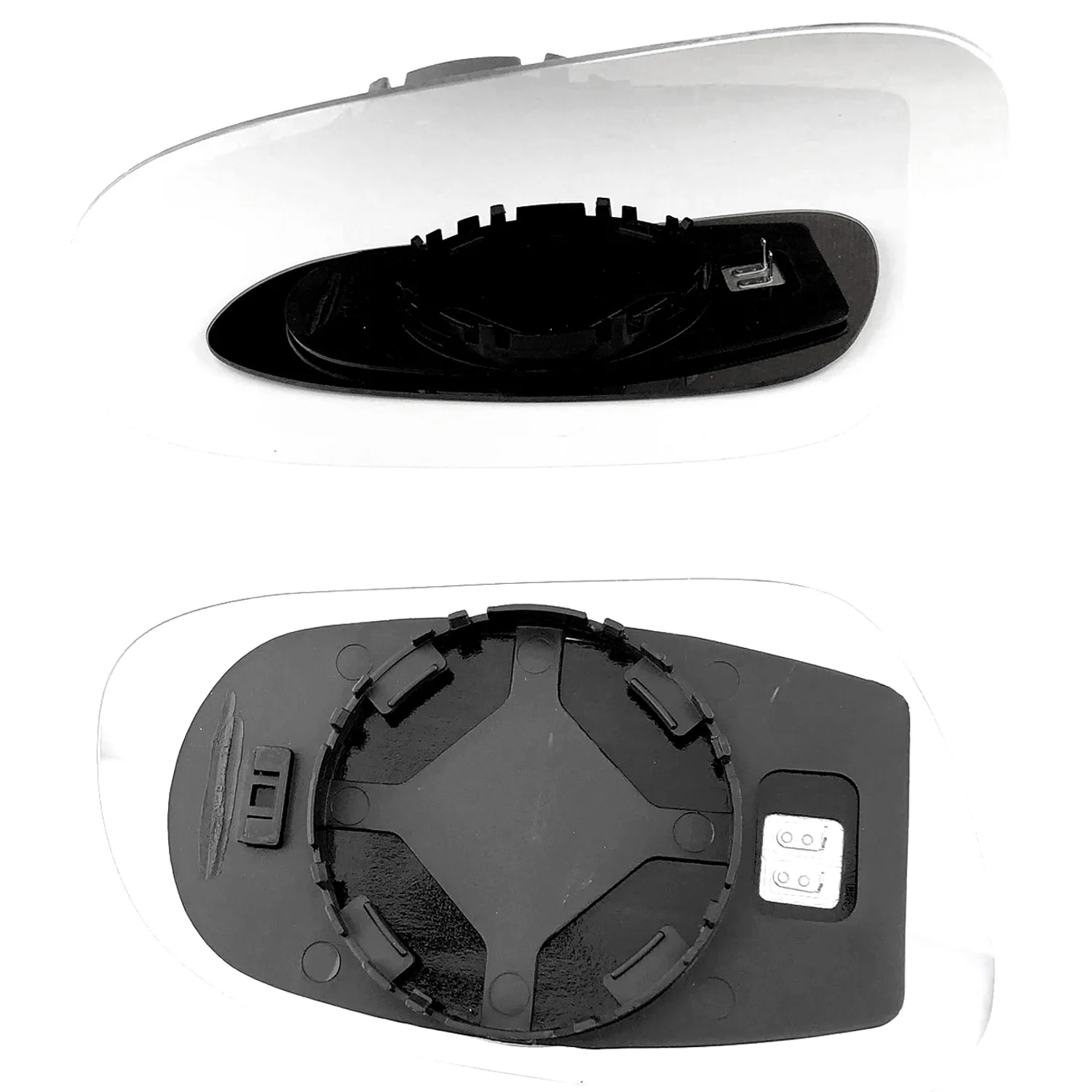 Volkswagen Fox Clip-on Wing Mirror Glass 2003-2012 — Heated, Convex — Left Passenger Side