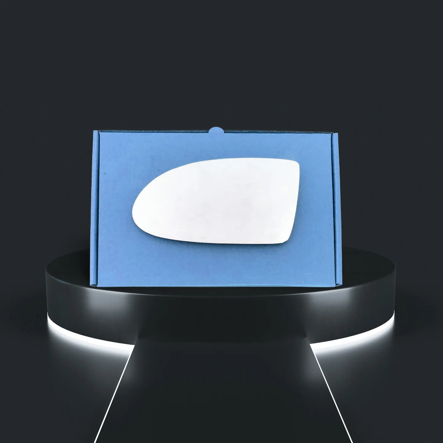 Hyundai Accent Stick-on Wing Mirror Glass 2005-2012 — Convex — Left Passenger Side