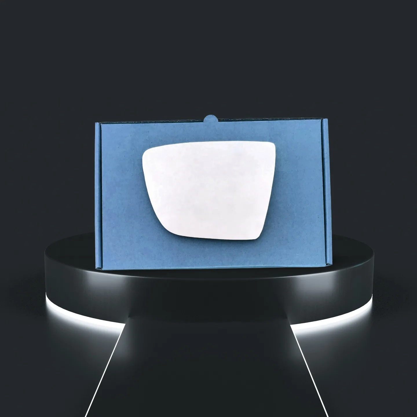 Kia Venga Stick-on Wing Mirror Glass 2009-2020 — Convex — Left Passenger Side