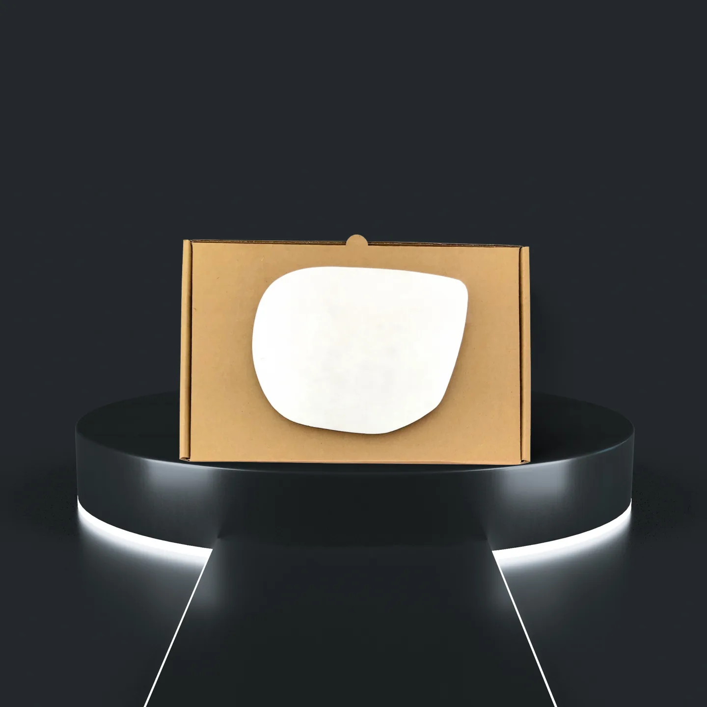 Kia Santa Stick-on Wing Mirror Glass 2013-2020 — Convex — Left Passenger Side